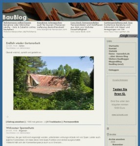 Das BauBlog unter SPHPBlog